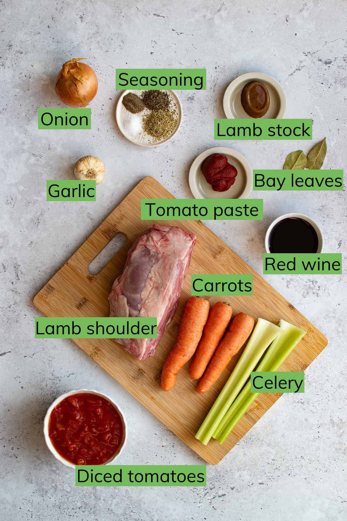 The ingredients required to make this recipe.